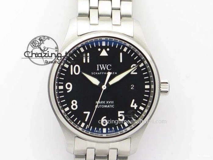 MIROTIME 0523 Compact Mark XVIII IW327001 SS Mk Maker Best Edition Black Dial On SS Bracelet A 7301